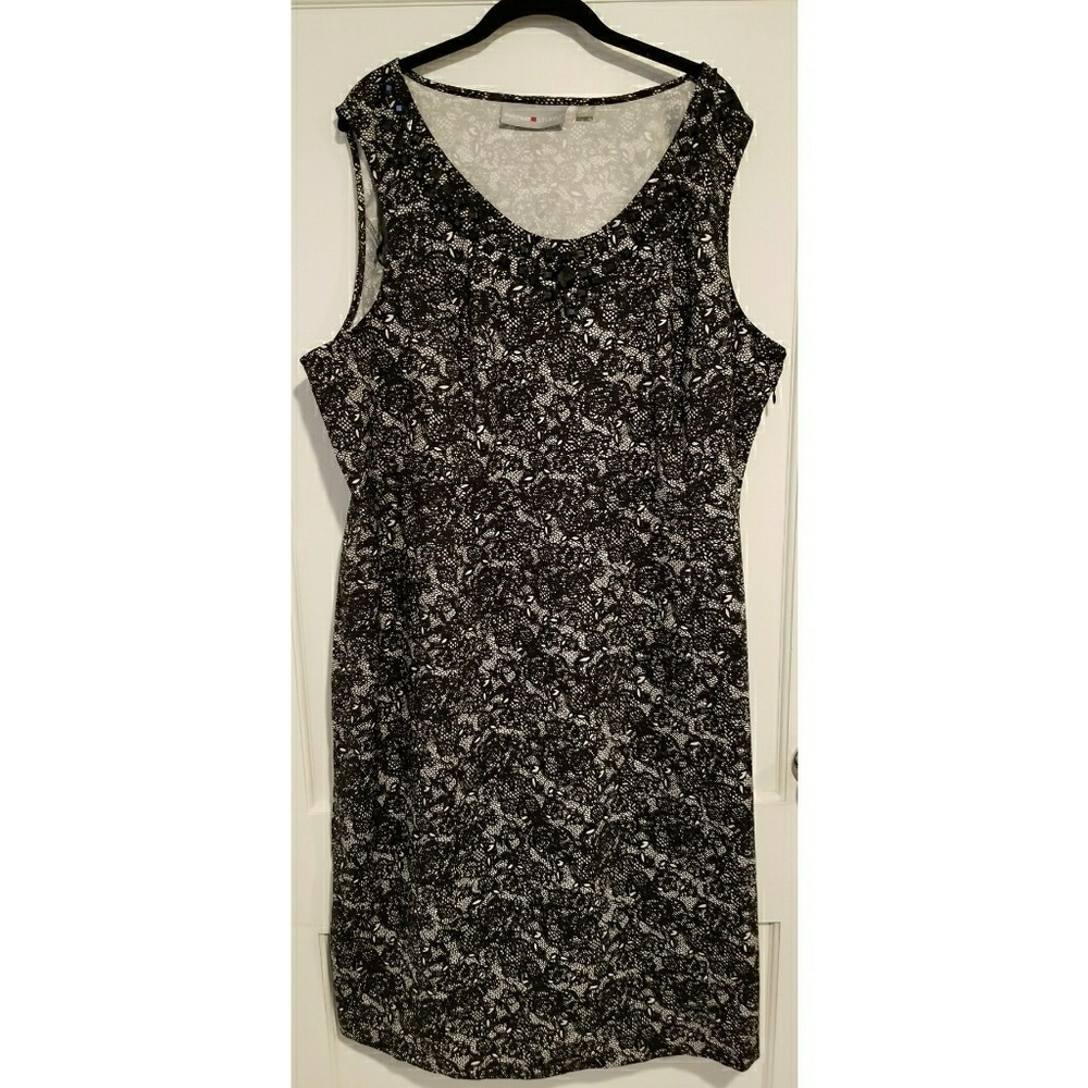 Avenue Studio size 26 black and white beaded dress